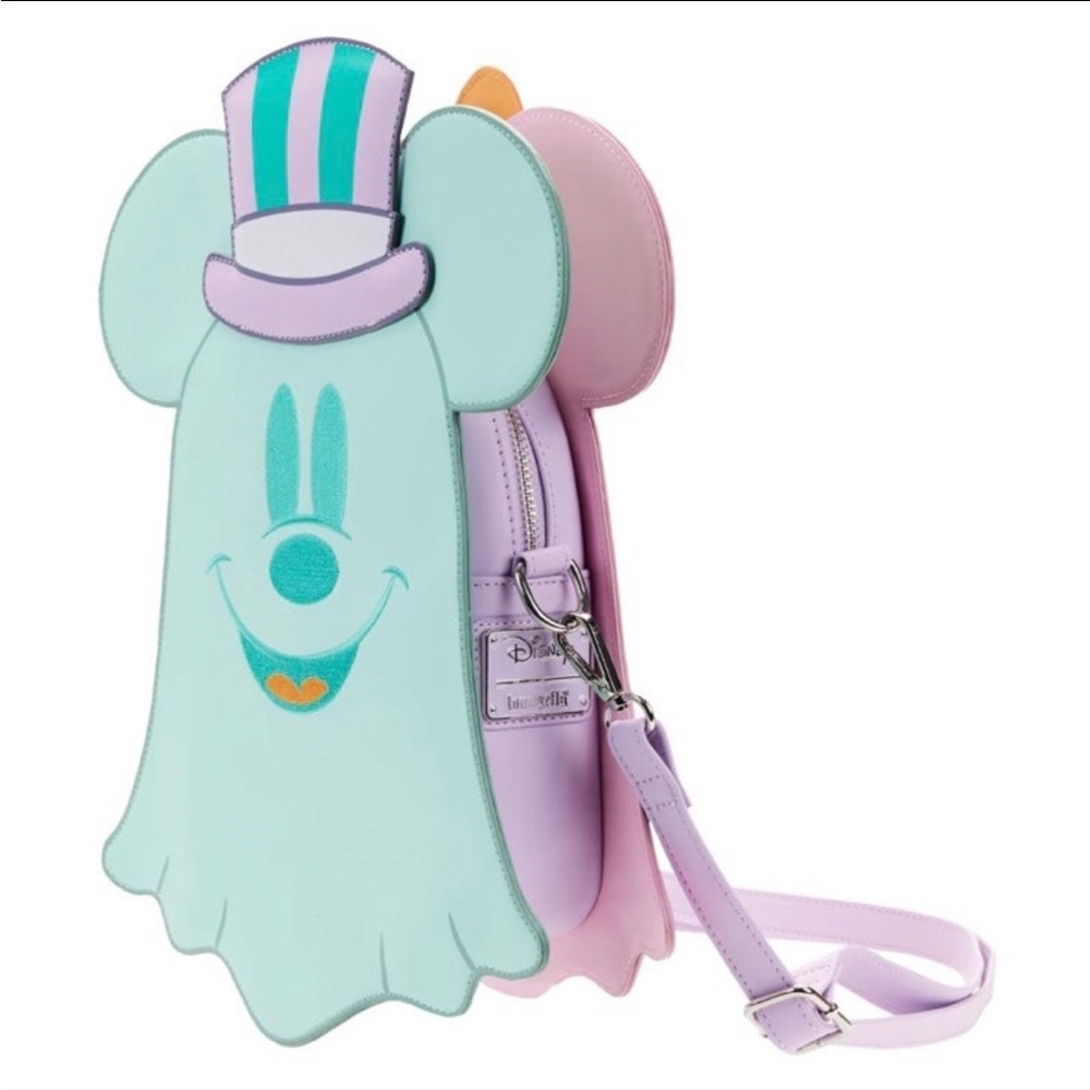 Loungefly Disney Pastel Ghost Mickey and Minnie Mouse Double Sided-Glows in Dark